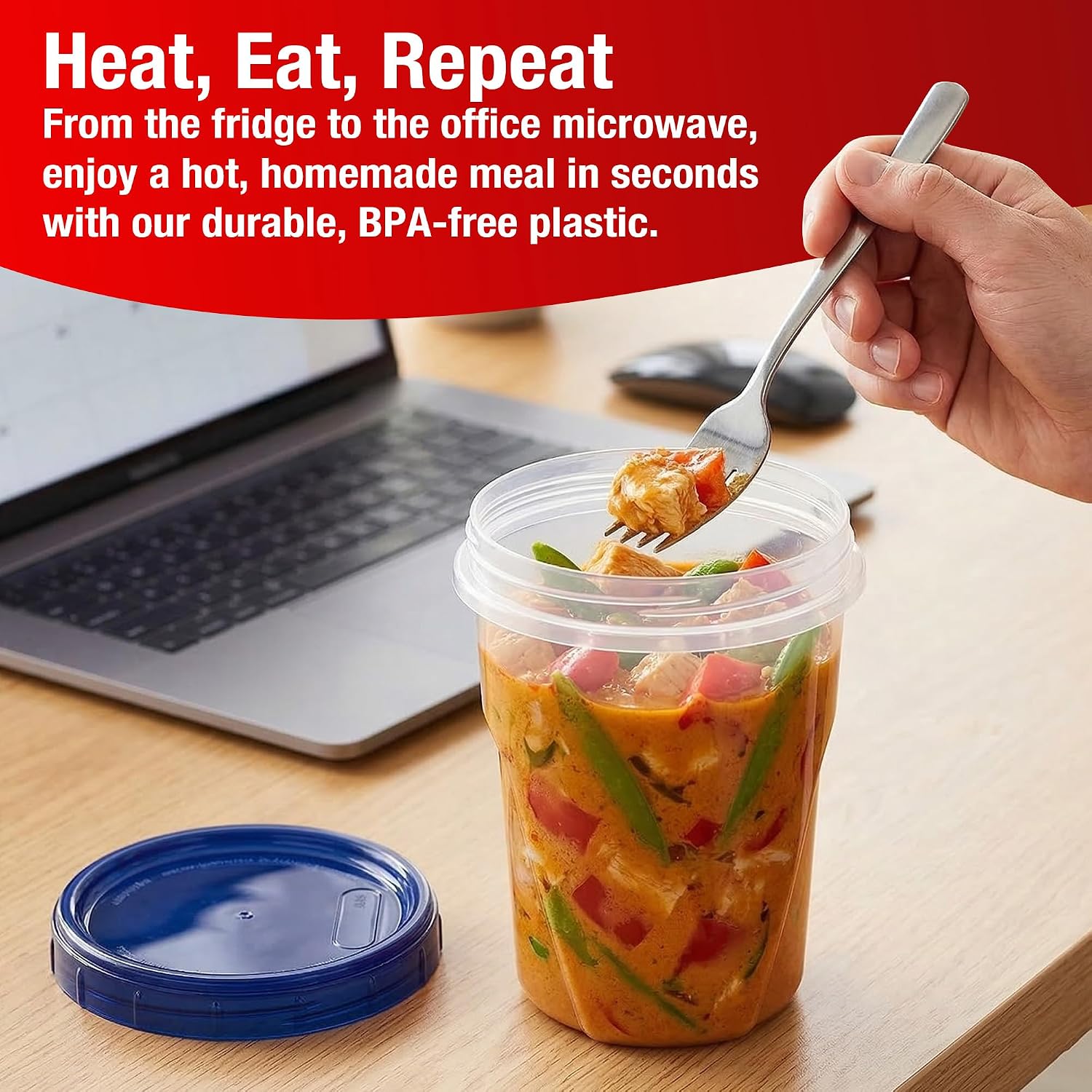 Plastic Soup & Freezer Containers with Twist Top Lids, 32 Oz (6 Pack) – Airtight Food Storage Containers for Meal Prep, Soup & Leftovers – Microwave, Freezer & Dishwasher Safe, BPA thumbnail 5