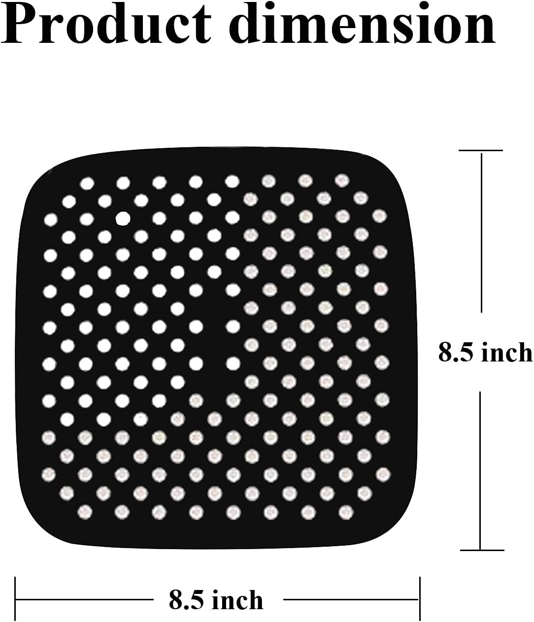 Air Fryer Silicone Liners,2 Pack 8.5 Inch Reusable Food-Grade Silicone Mat, Non-stick Heat Resistant Air Fryer Accessories