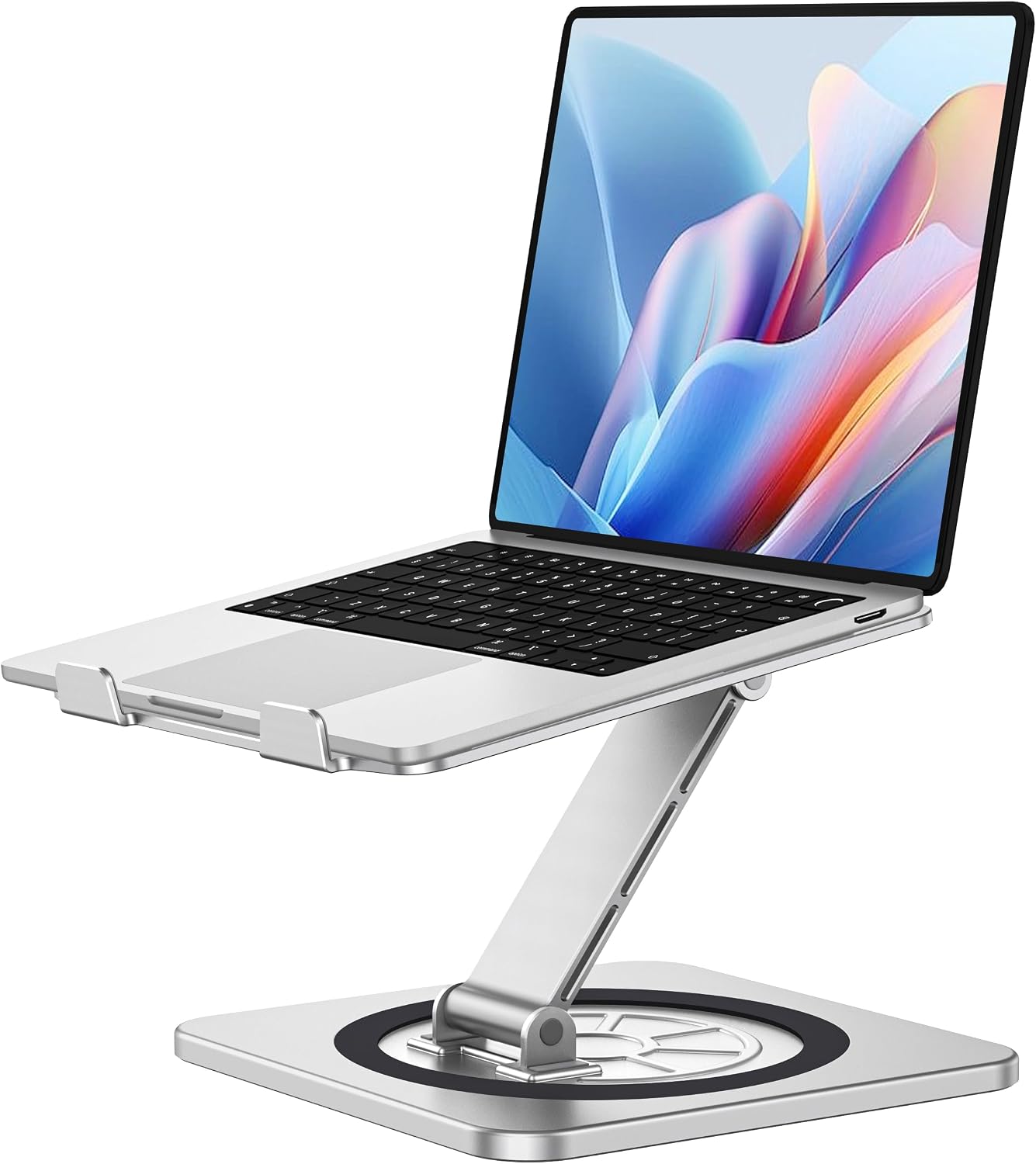 Zewwen Laptop Stand for Desk, Ergonomic Adjustable Foldable Computer Stand with Heat-Vent, Aluminium Alloy Laptop Riser Compatible with MacBook Air, Pro, Dell XPS, Samsung, 10”-16"
